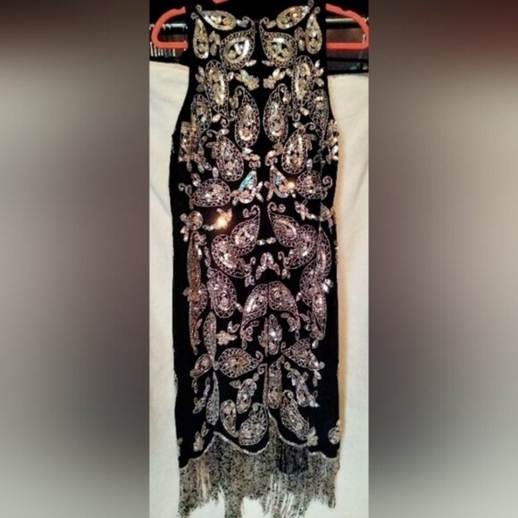 Michael Michael Kors Beaded Black Dress Size Small - Picture 2 of 6